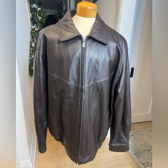 Roundtree & Yorke Other - Vintage Roundtree & Yorke Genuine Leather Jacket Brown Men’s 2XLT